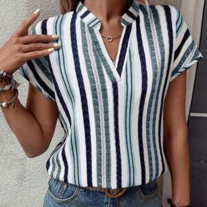 Women's Striped Print Blouse